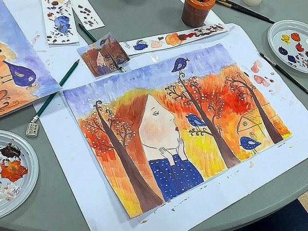 Студенты АГУ учились рисовать в стиле наивного искусства